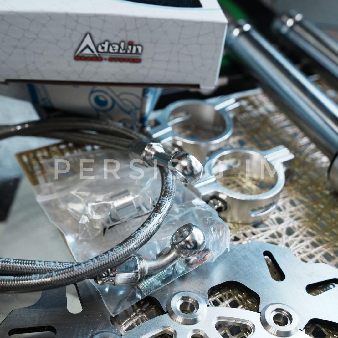 ズーマー フロントディスク化キット 全セット シルバー ruckus スクーピー