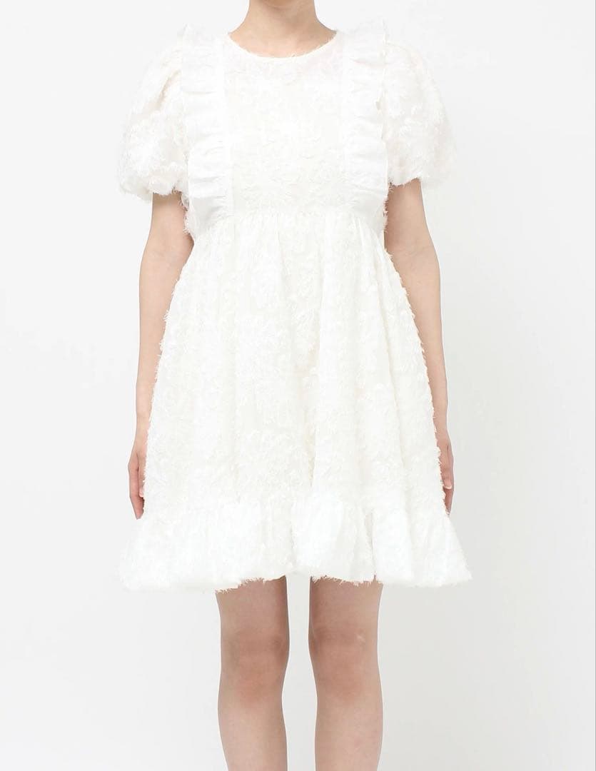 merry jenny メリージェニー　flowerジャガードミニワンピース