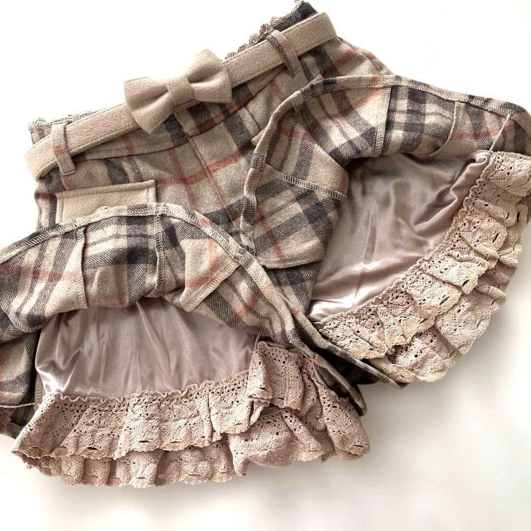 y2k 00s 当時物　リズリサ　LIZLISA スカパン　キュロット　チェック