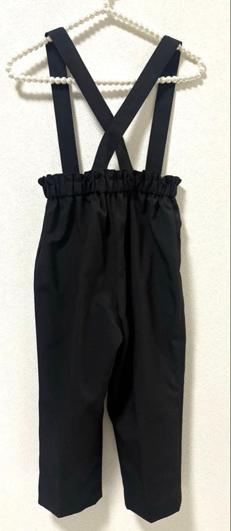 G42新品女の子120フォーマル黒パンツスーツセットスカラップジャケット