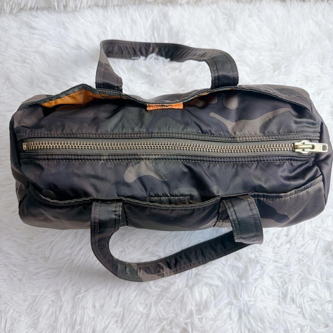 極美品 PORTER タンカー 迷彩 カモフラ 30周年 記念 ドラム バッグ