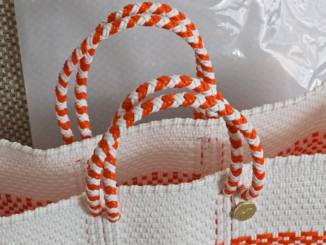 新品未使用・ レトラ メルカドバッグ オレンジ系