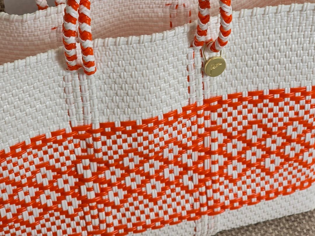 新品未使用・ レトラ メルカドバッグ オレンジ系