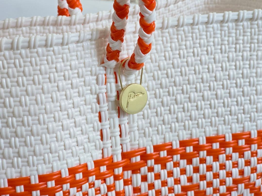 新品未使用・ レトラ メルカドバッグ オレンジ系