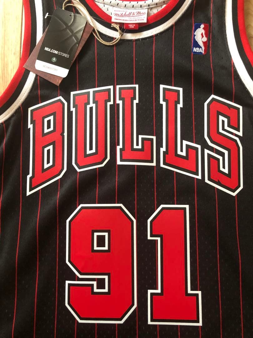 【S未使用タグ付】ロッドマン mitchell&ness 95-96ユニフォーム