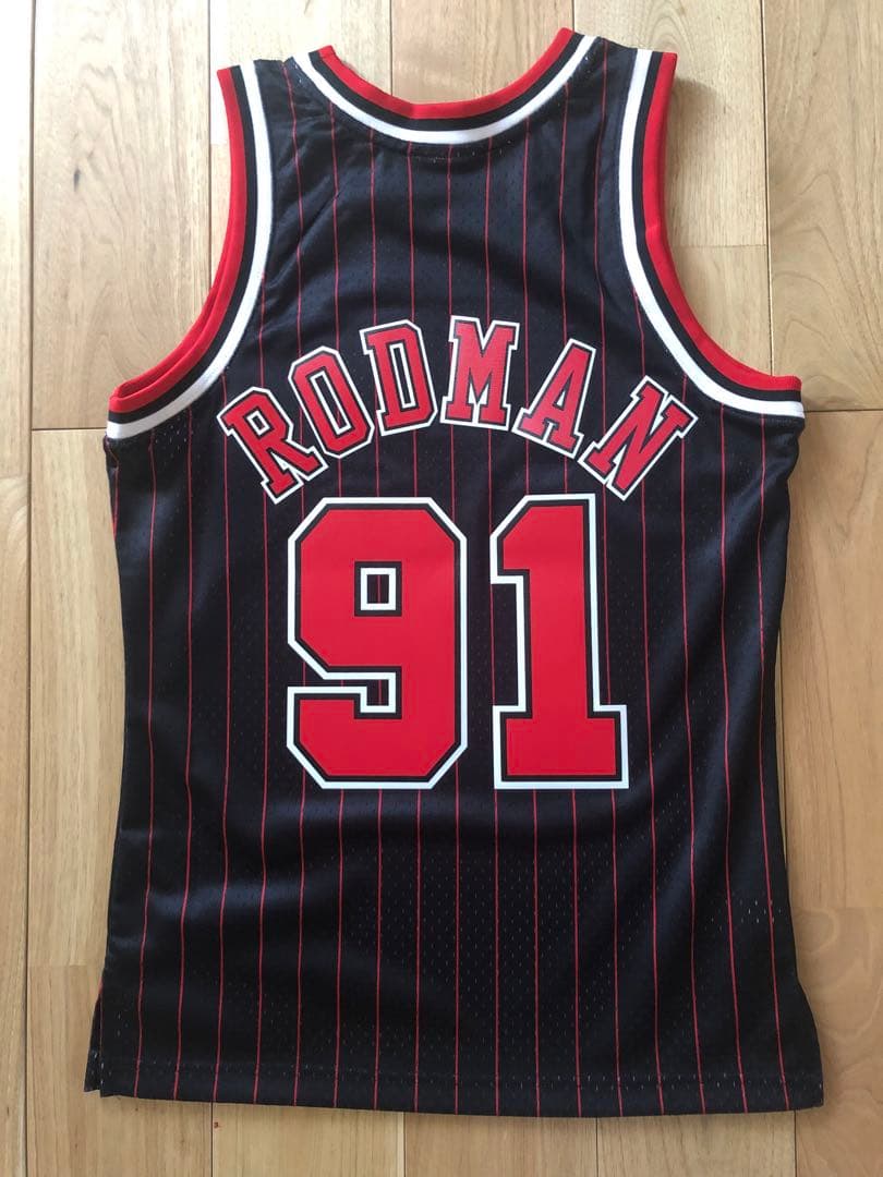 【S未使用タグ付】ロッドマン mitchell&ness 95-96ユニフォーム