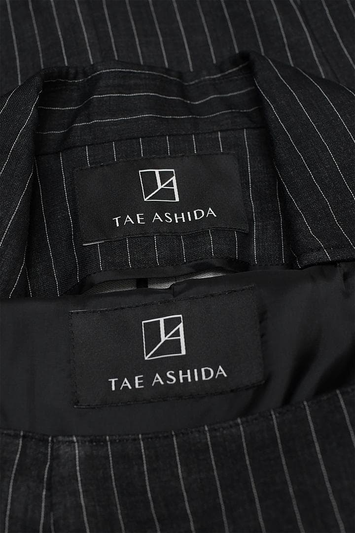 O285/美品 TAE ASHIDA セットアップ スーツ シルク混 9 黒