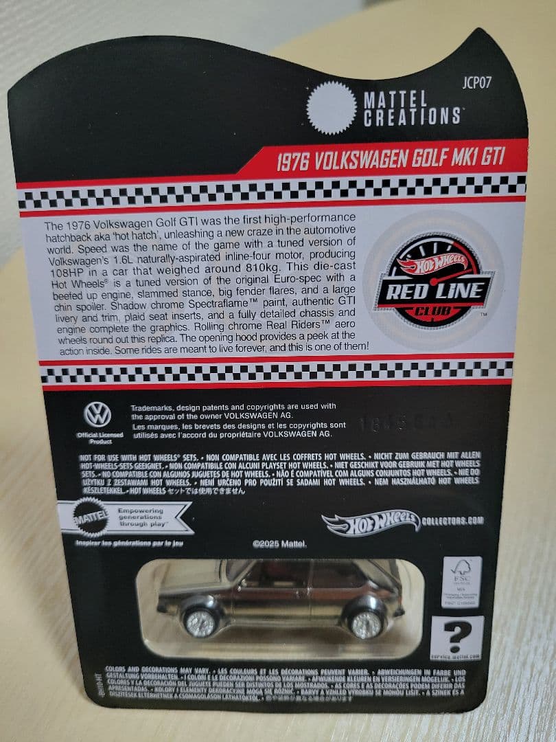 Hot Wheels1976 フォルクスワーゲン ゴルフ Mk1 GTI　RLC