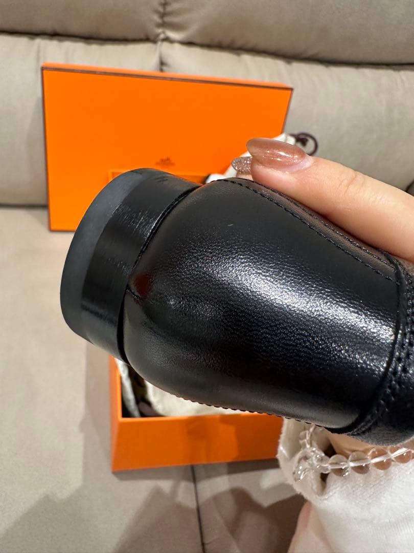 エルメス　ローファー モカシンパリ　36.5 新品 黒