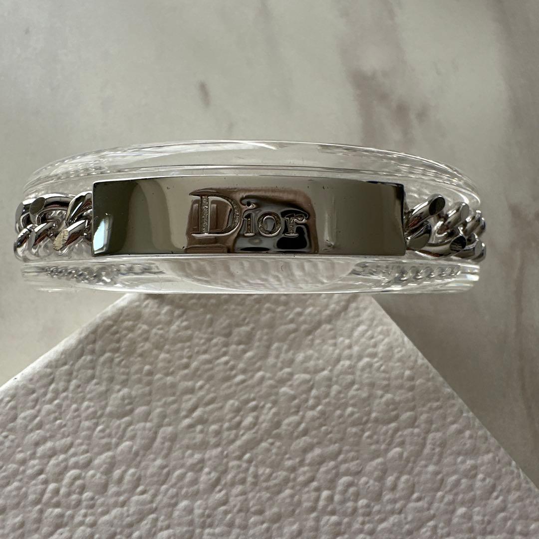 ヴィンテージ⭐︎クリスチャンディオール　チェーン　アクリル　バングル