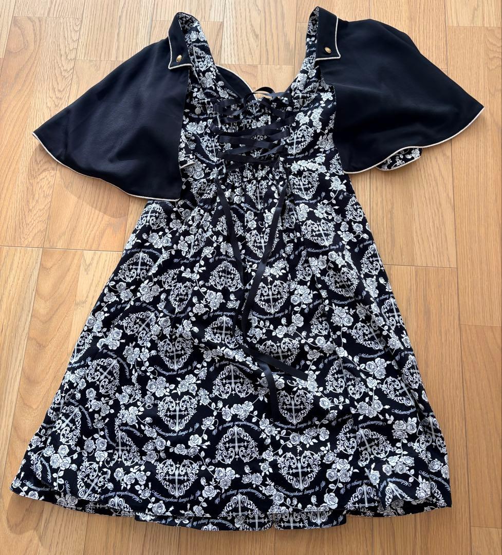 早い者勝ち♪【morphose】ハートダマスクジレ風ジャンパースカート