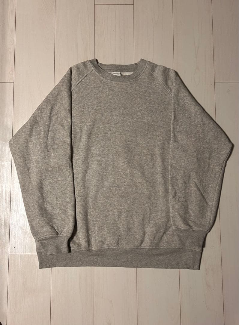 COMOLI コットン吊裏毛クルーネックスウェット　サイズ3 グレー