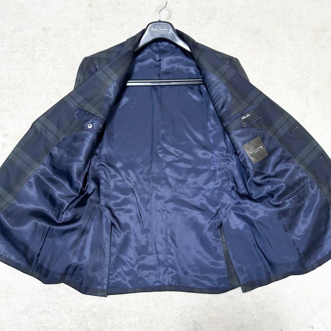 極美品　マッキントッシュロンドン　テーラードジャケット　ブラックウォッチチェック