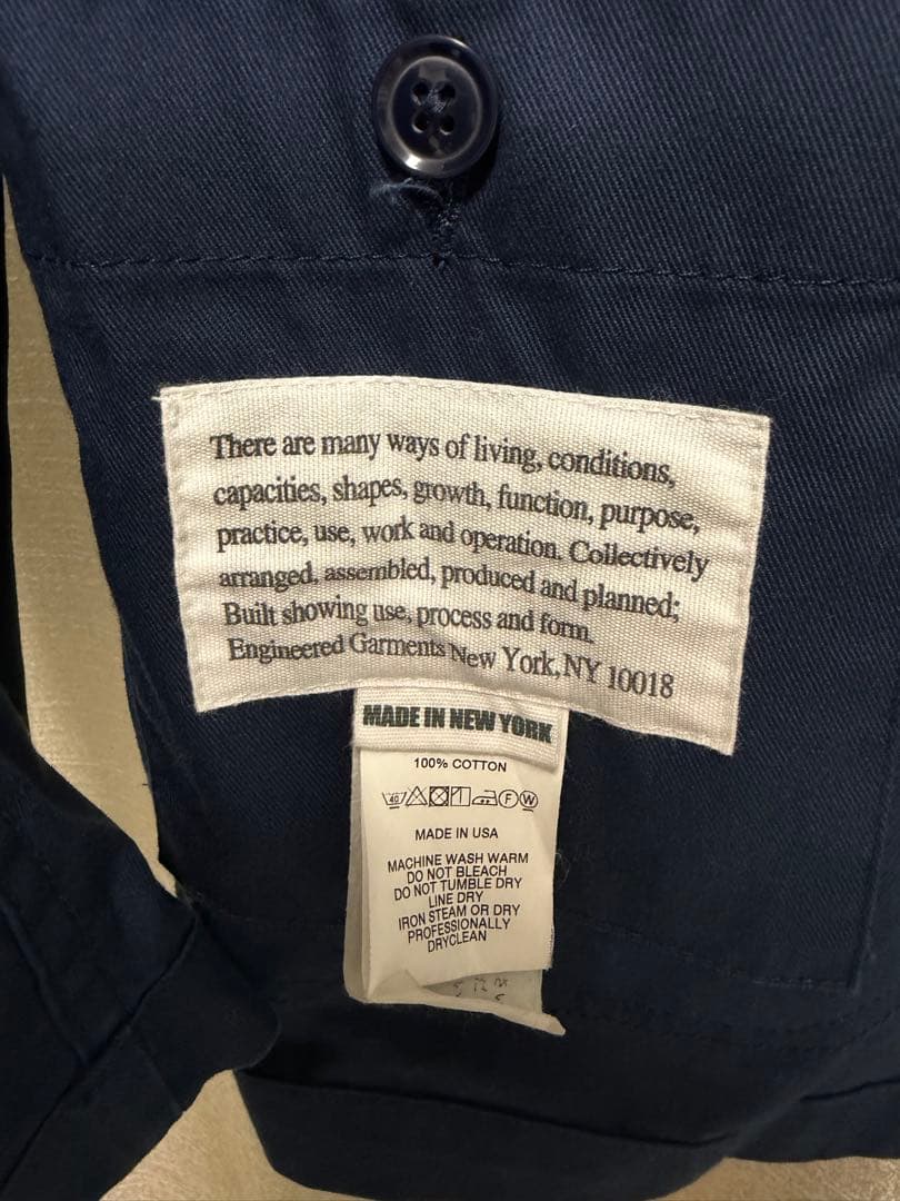 ENGINEERED GARMENTS ベッドフォードジャケット　ネイビー Xs