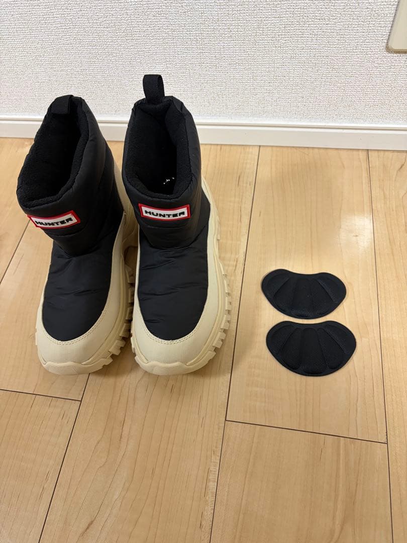 Hunter 防寒・防水スノーブーツ　23cm ブラック×ホワイト