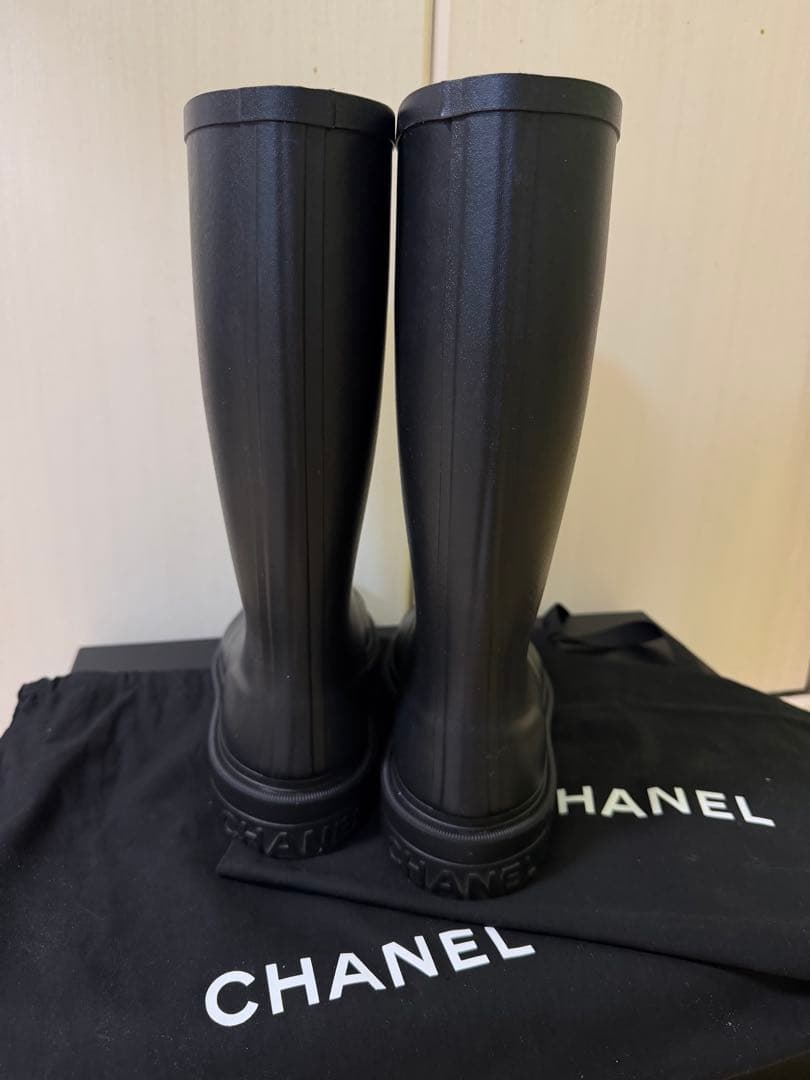 シャネル　レインブーツ 38