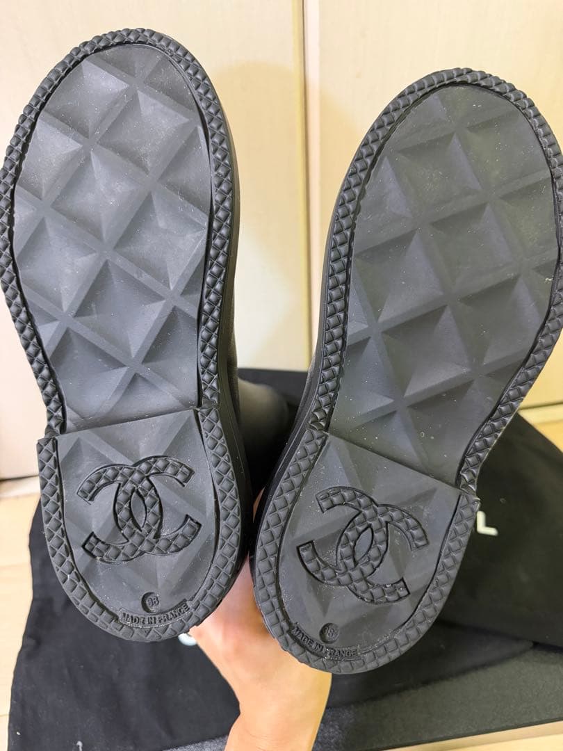 シャネル　レインブーツ 38