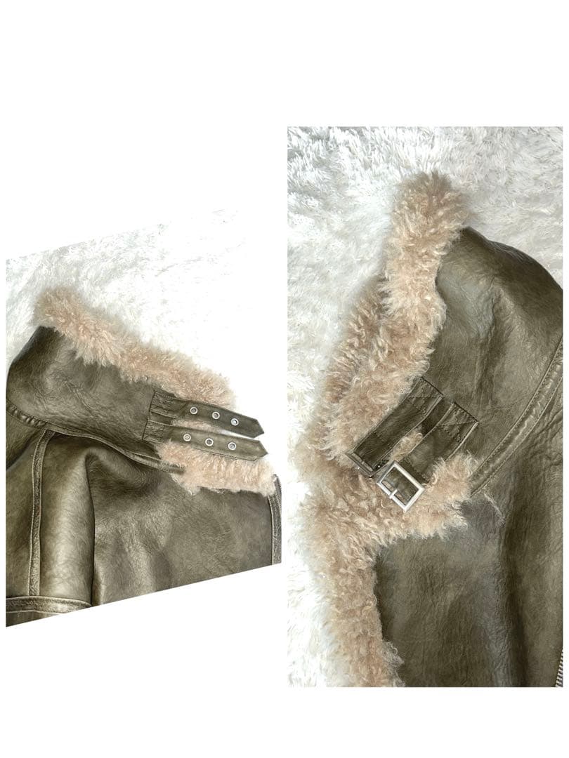 未使用級✨ MURUA ムルア フェイク ムートン ボア ジャケット ショート