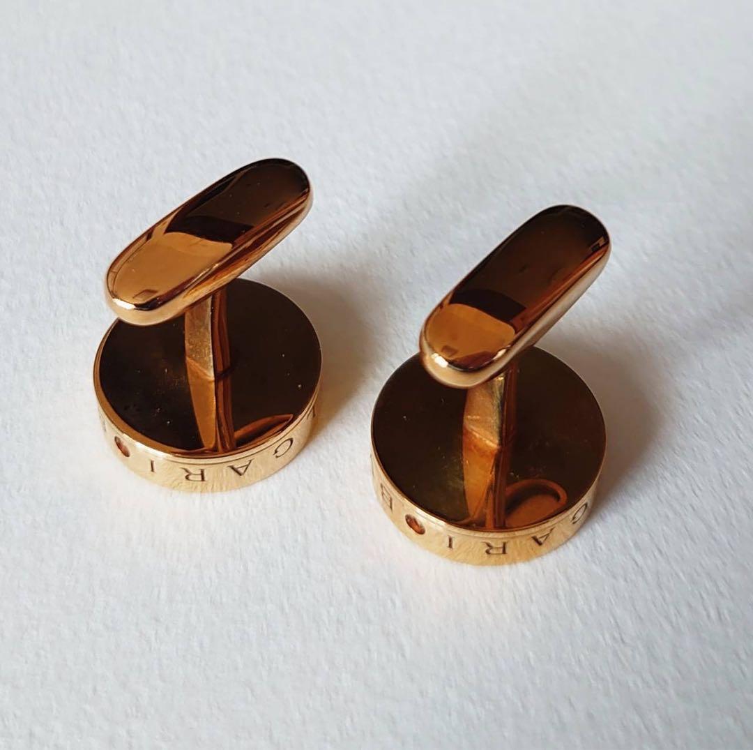 BVLGARI ブルガリ マザー オブ パール カフスリンク 18K