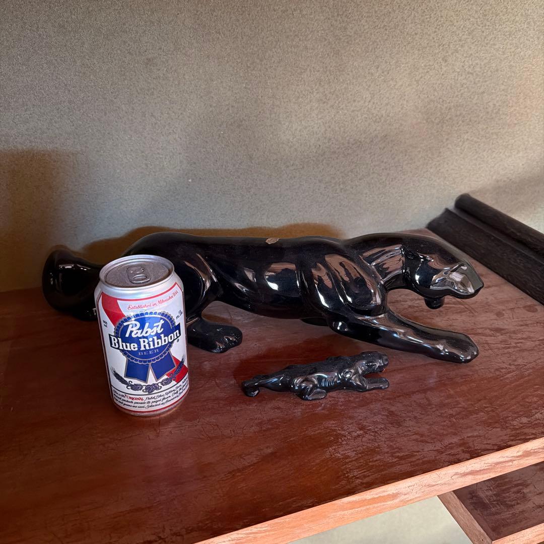 特大サイズ　レア親子ペア50s〜60s ヴィンテージブラックパンサー 黒豹