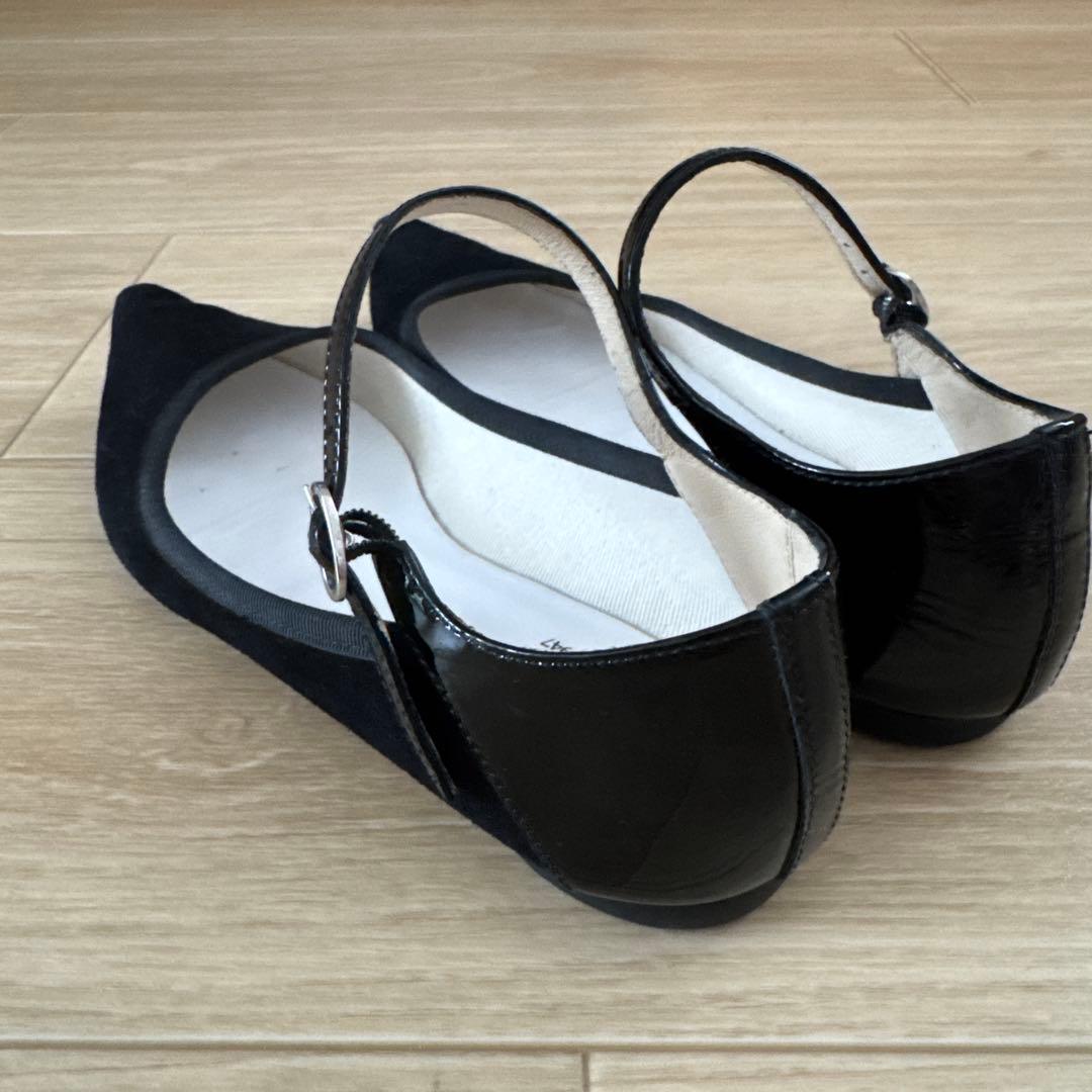 ma　Repetto ブラック ストラップ フラットシューズ　36.5