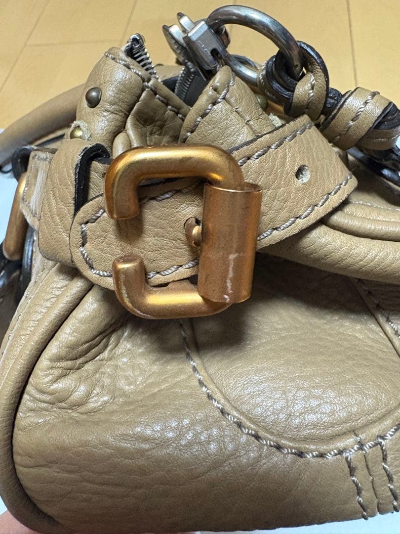 Chloé クロエ パディントン ハンドバッグ 南京錠 鍵付き ベージュ