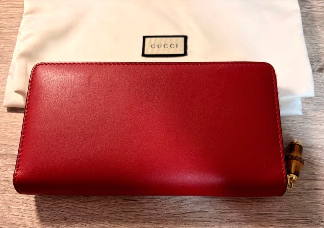 【超希少】GUCCI ダイアナ バンブー 長財布 赤
