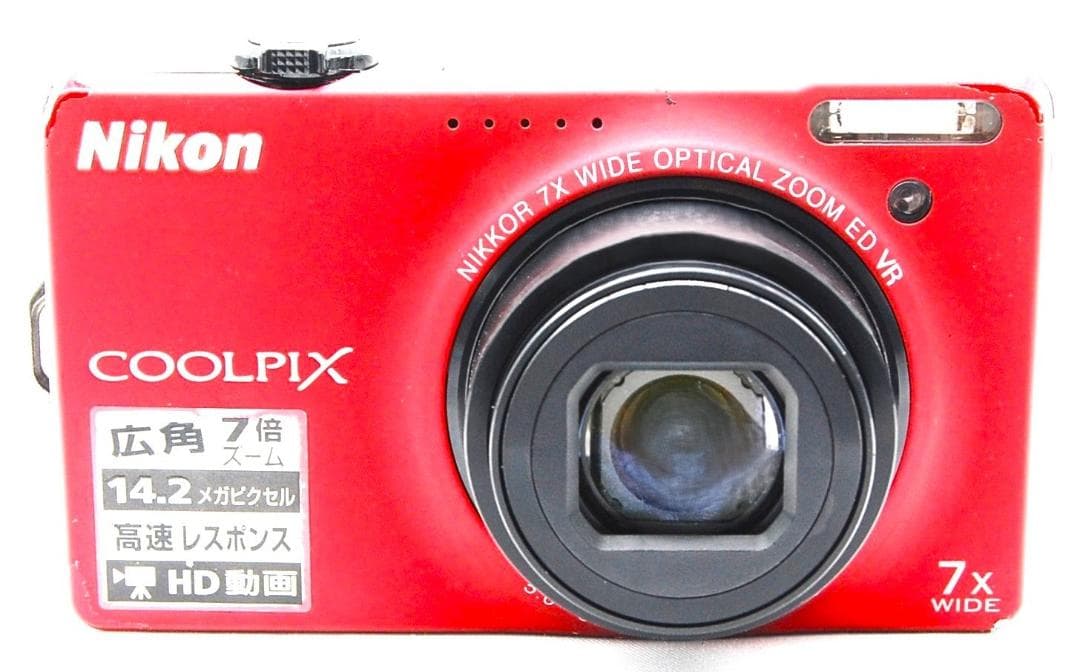【動作確認済】Nikon Coolpix S6000 レッド バッテリー充電器付