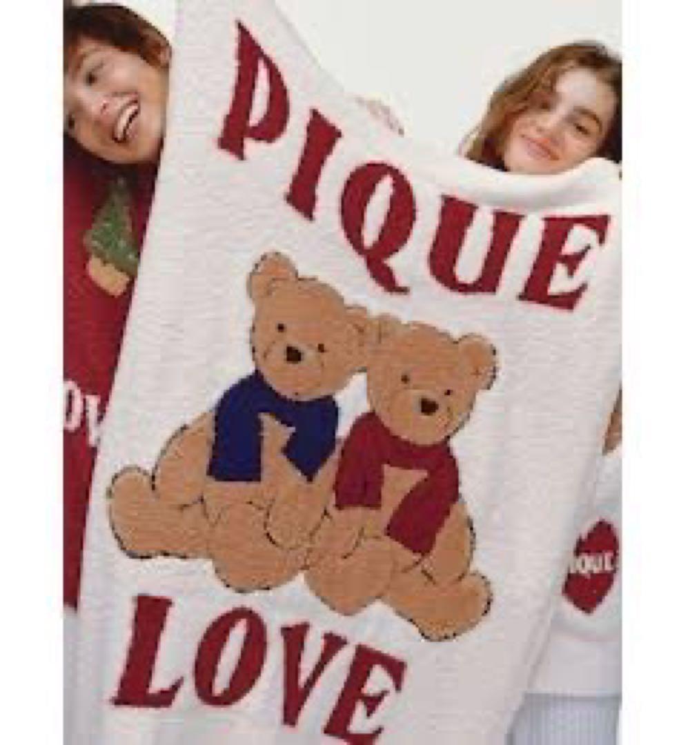 新品 タグ付 ジェラートピケ HOLIDAY ベアジャガードブランケット