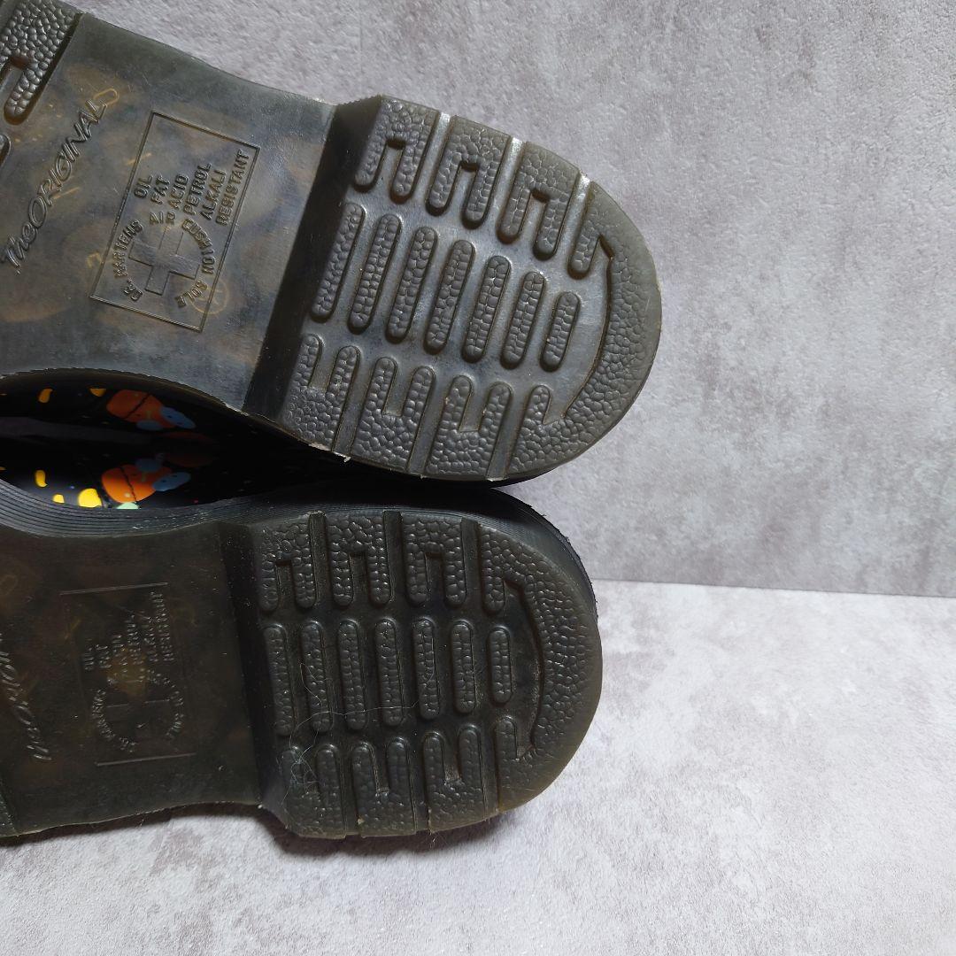 美品 ドクターマーチン ペイントスプラッター 3ホール レザーシューズ UK5