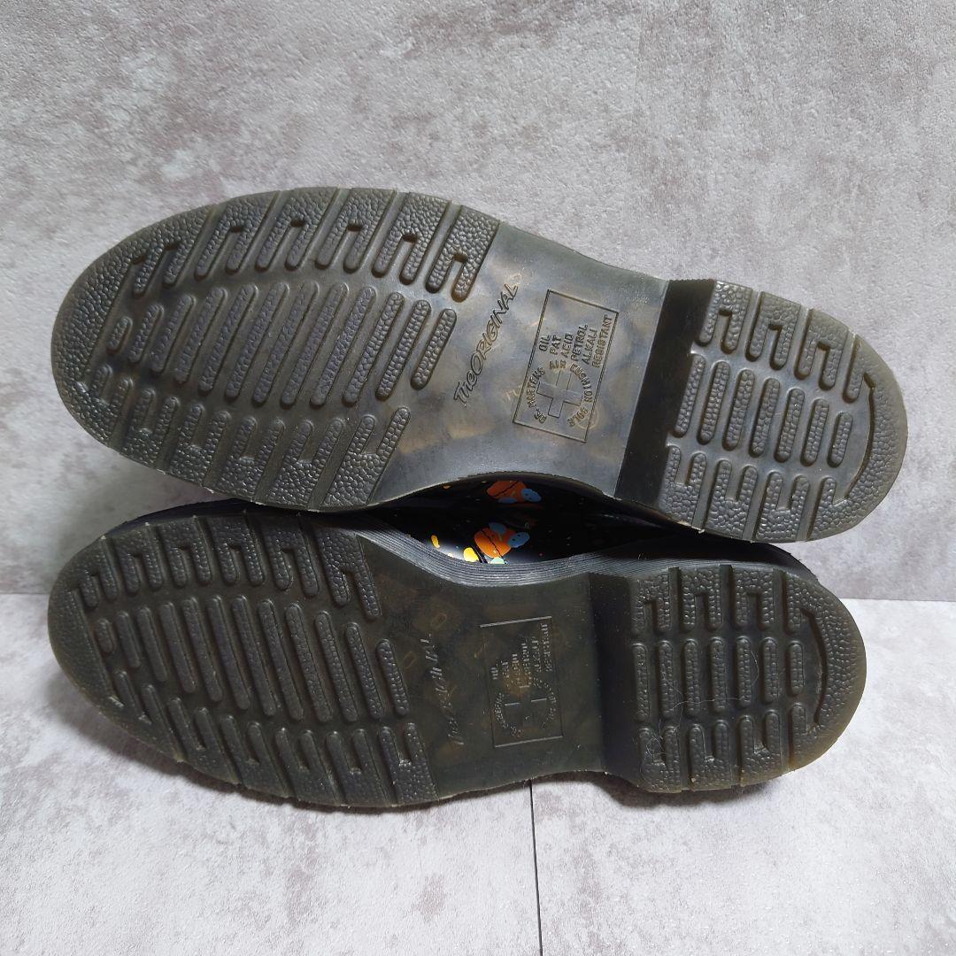 美品 ドクターマーチン ペイントスプラッター 3ホール レザーシューズ UK5