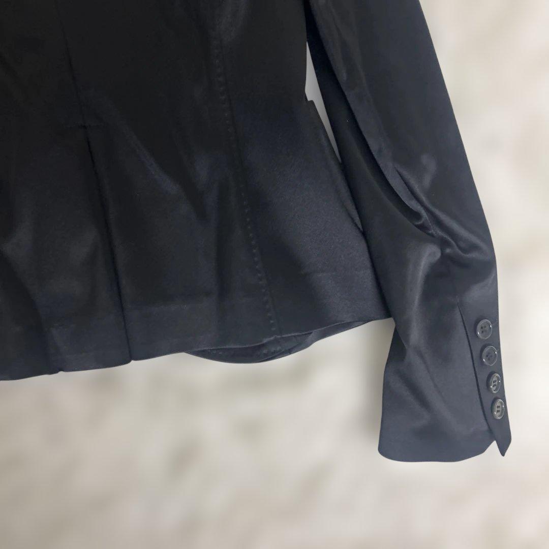 【未使用】theory セオリー テーラードジャケット 光沢　ストレッチ　黒