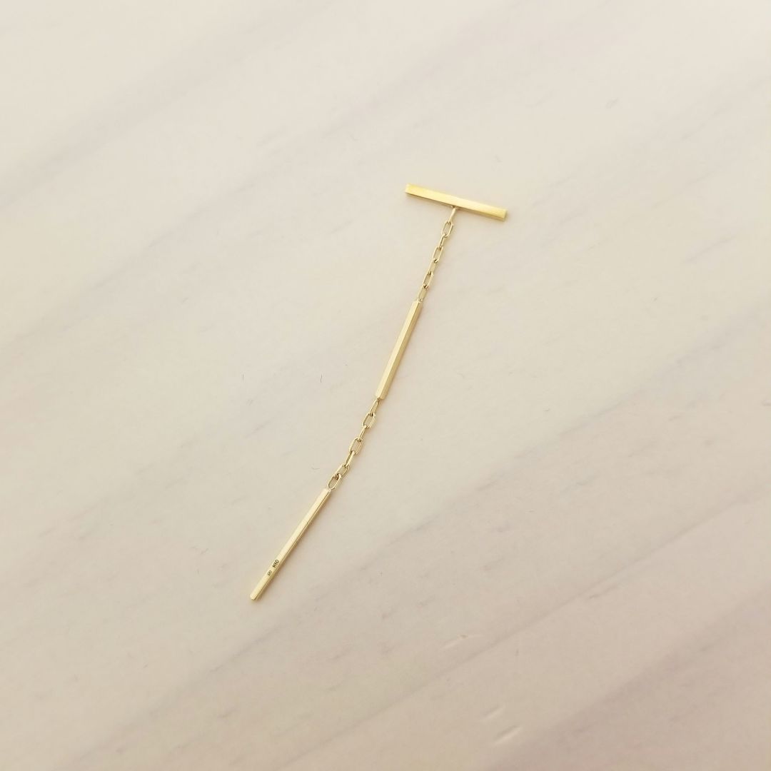 ヒロタカ Hirotaka トグルチェーンピアス 片耳