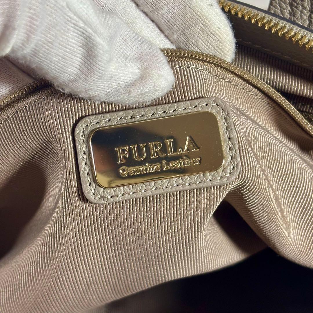【極美品】 FURLA フルラ ジャダ 2WAY ショルダーバッグ グレージュ