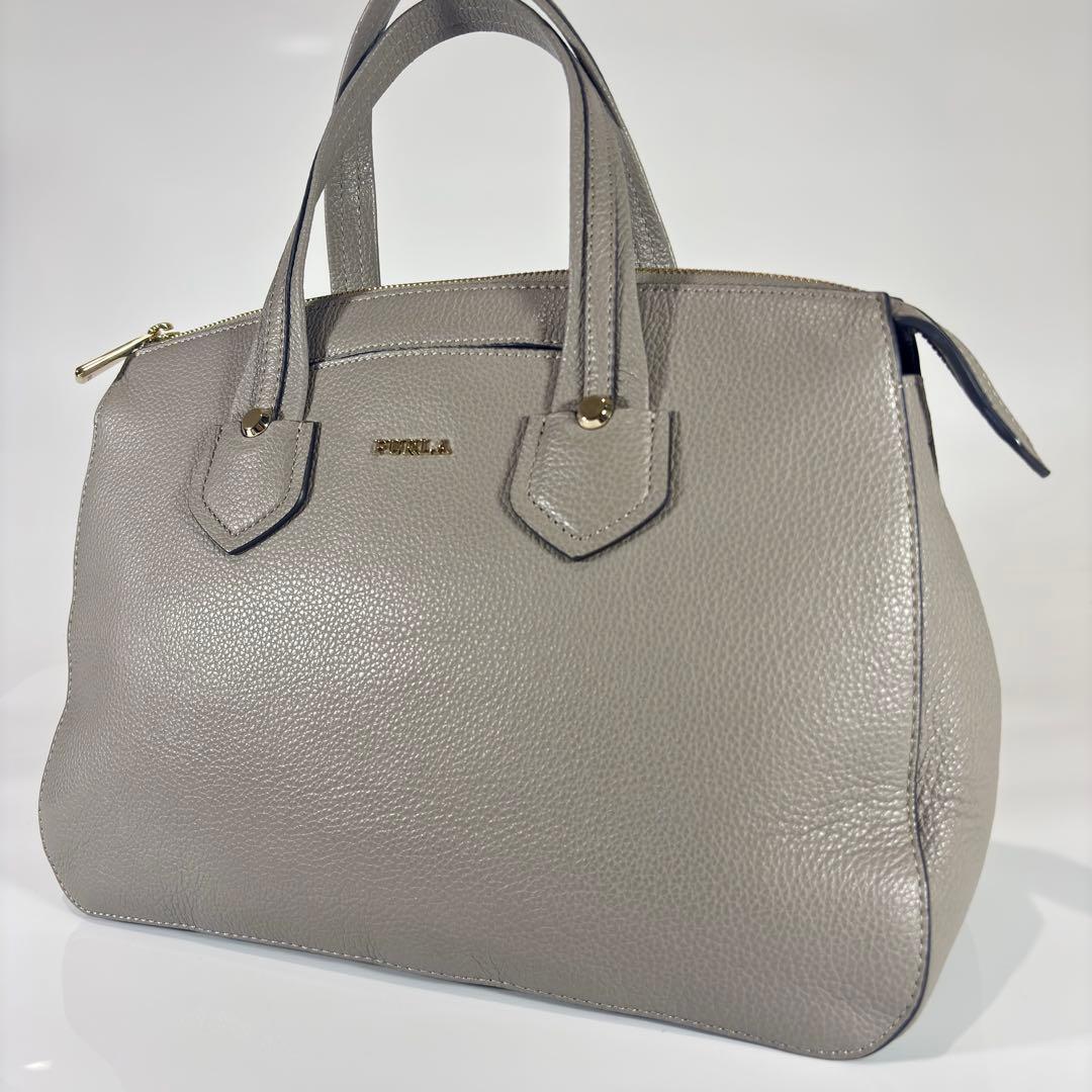 【極美品】 FURLA フルラ ジャダ 2WAY ショルダーバッグ グレージュ