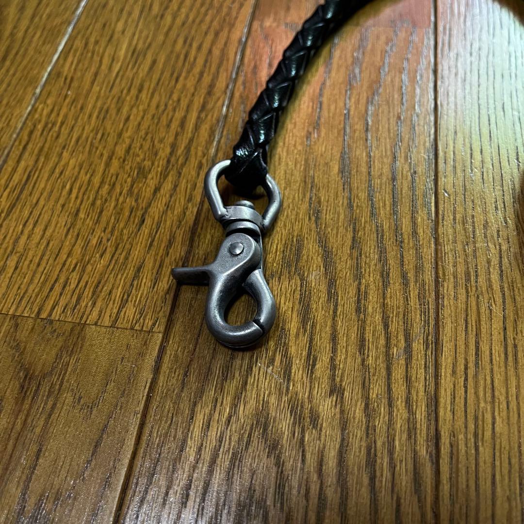 90sy2k SCHORL レザー ウォレットチェーン 日本 上質 アメカジ 黒