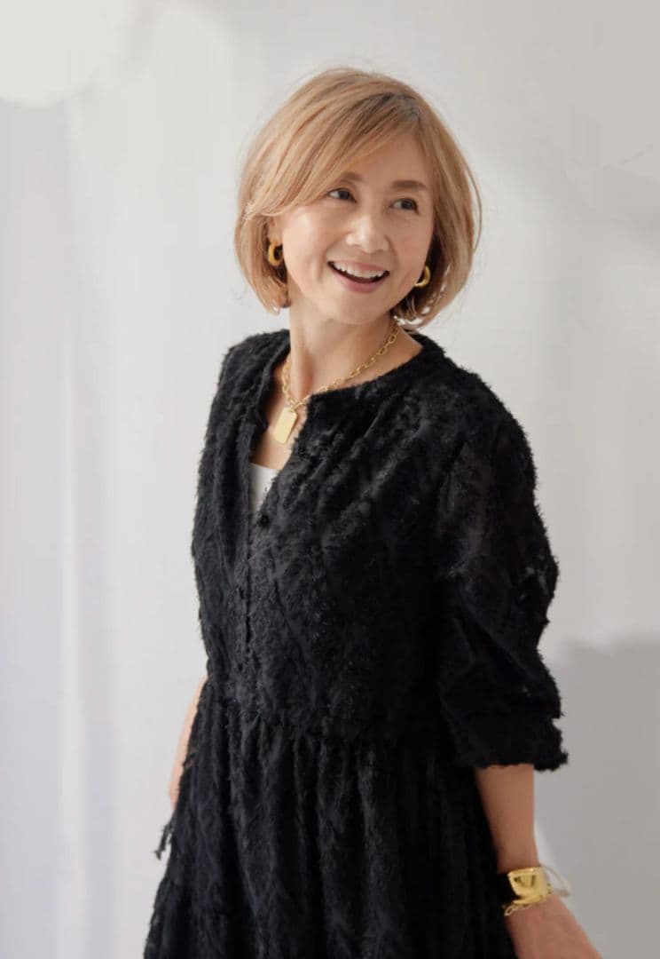 【新品】プラスオトハ PLUS OTO.HA ジャガードロングワンピース 黒