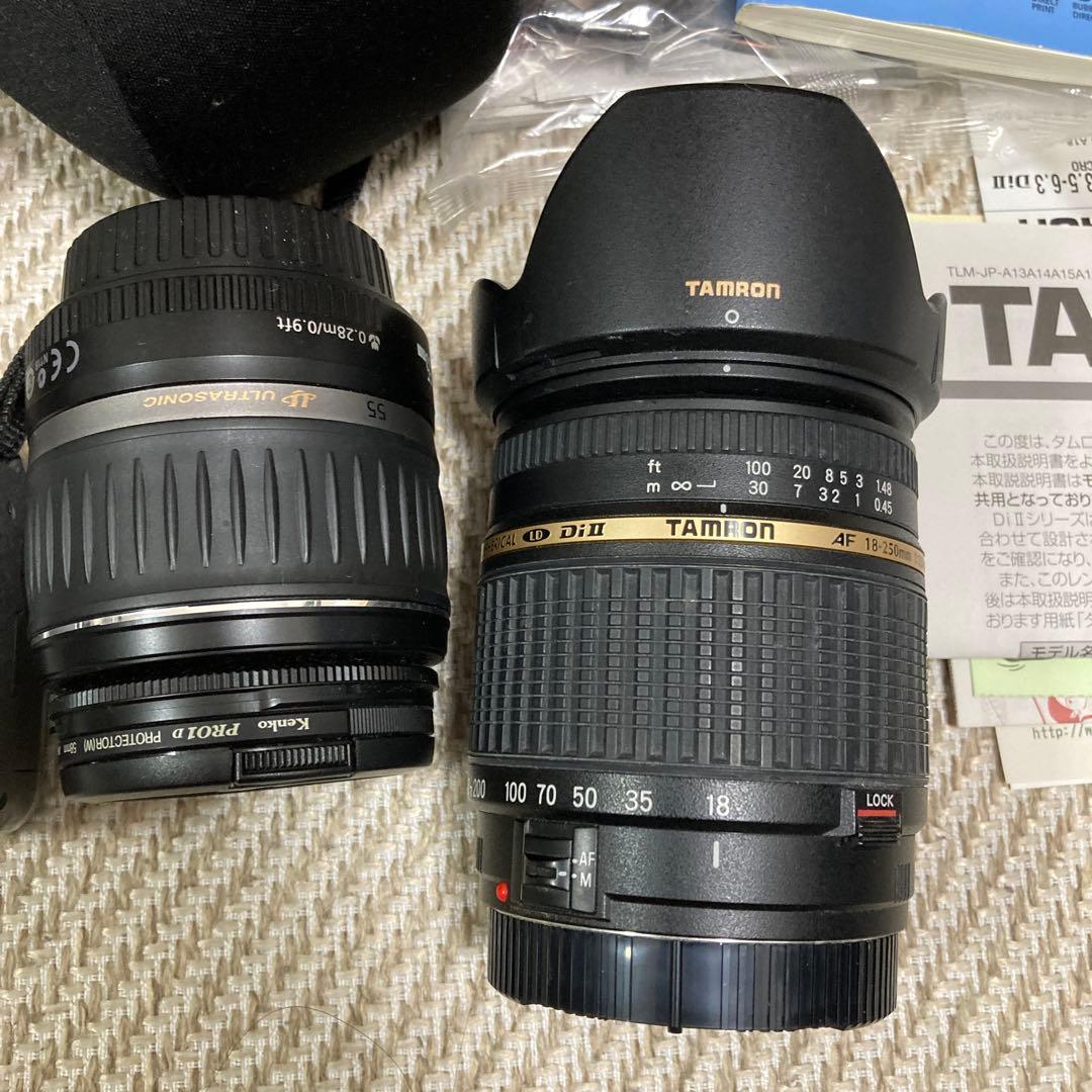 Canon EOS Kiss Digital X 本体とレンズTamronレンズ
