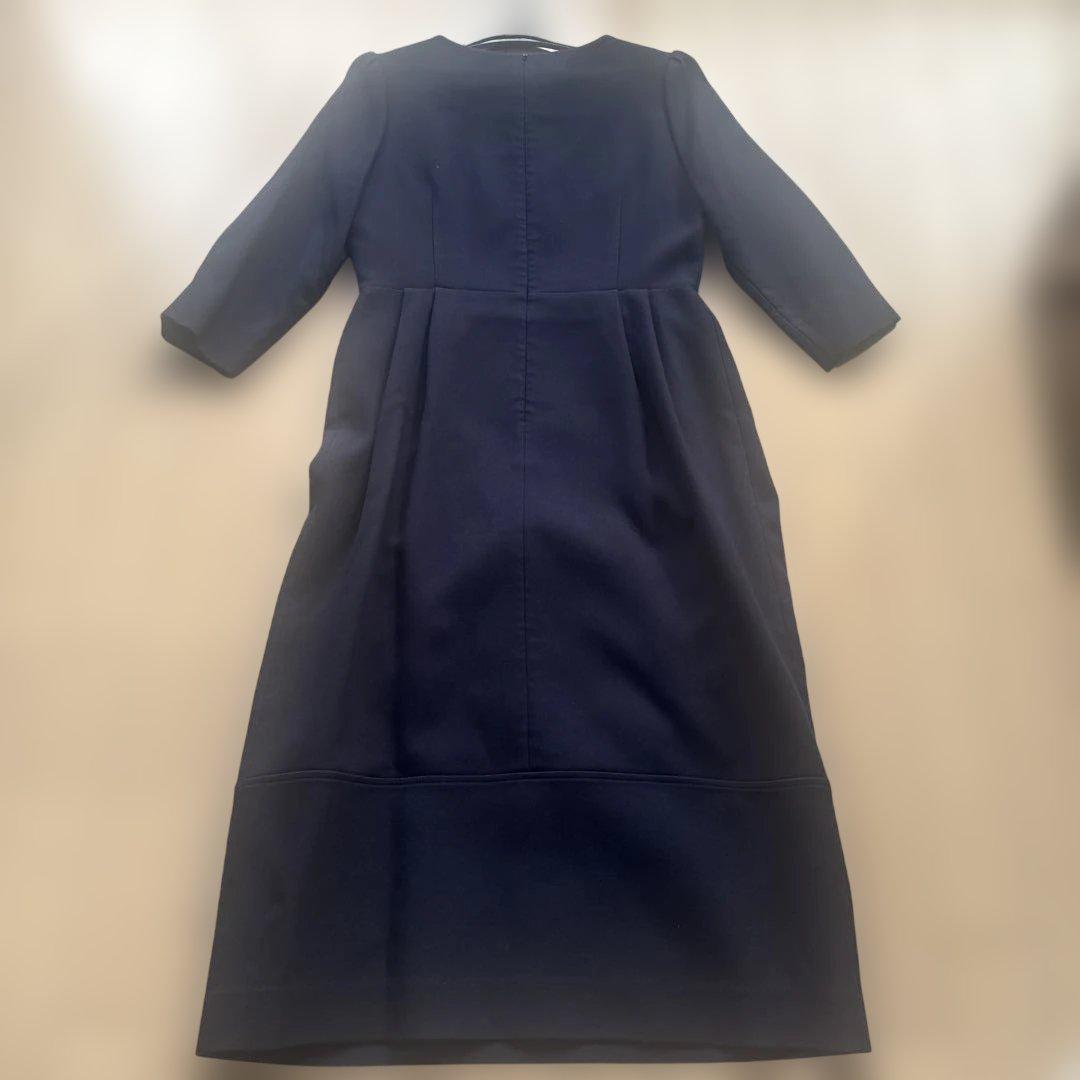 セルフォードセミコクーン タックタイト ワンピース ネイビー　38サイズ