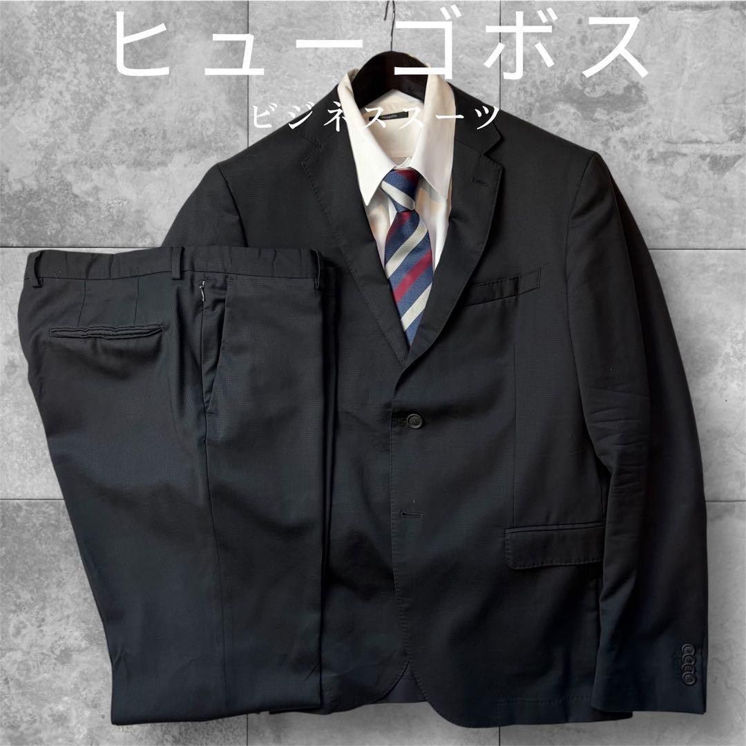 ヒューゴボス　HUGO BOSS スーツ　サイズ52 ブラック