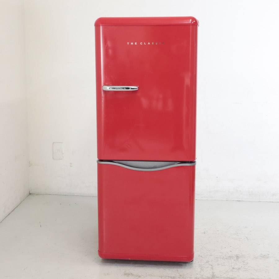 DAEWOO 150L 2ドア 冷蔵庫 DR-C15AR レトロ風 レッド 右開