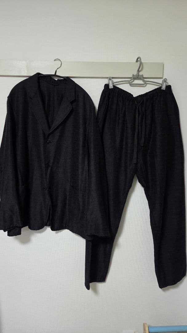 COMOLI 21AW ウールシルク セットアップ チャコール size2