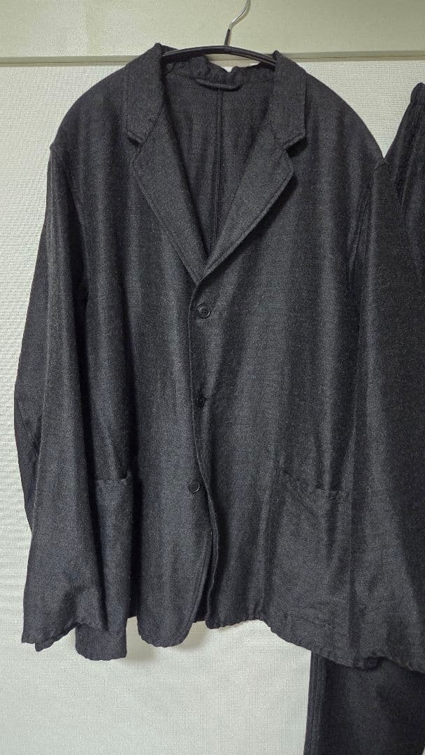 COMOLI 21AW ウールシルク セットアップ チャコール size2