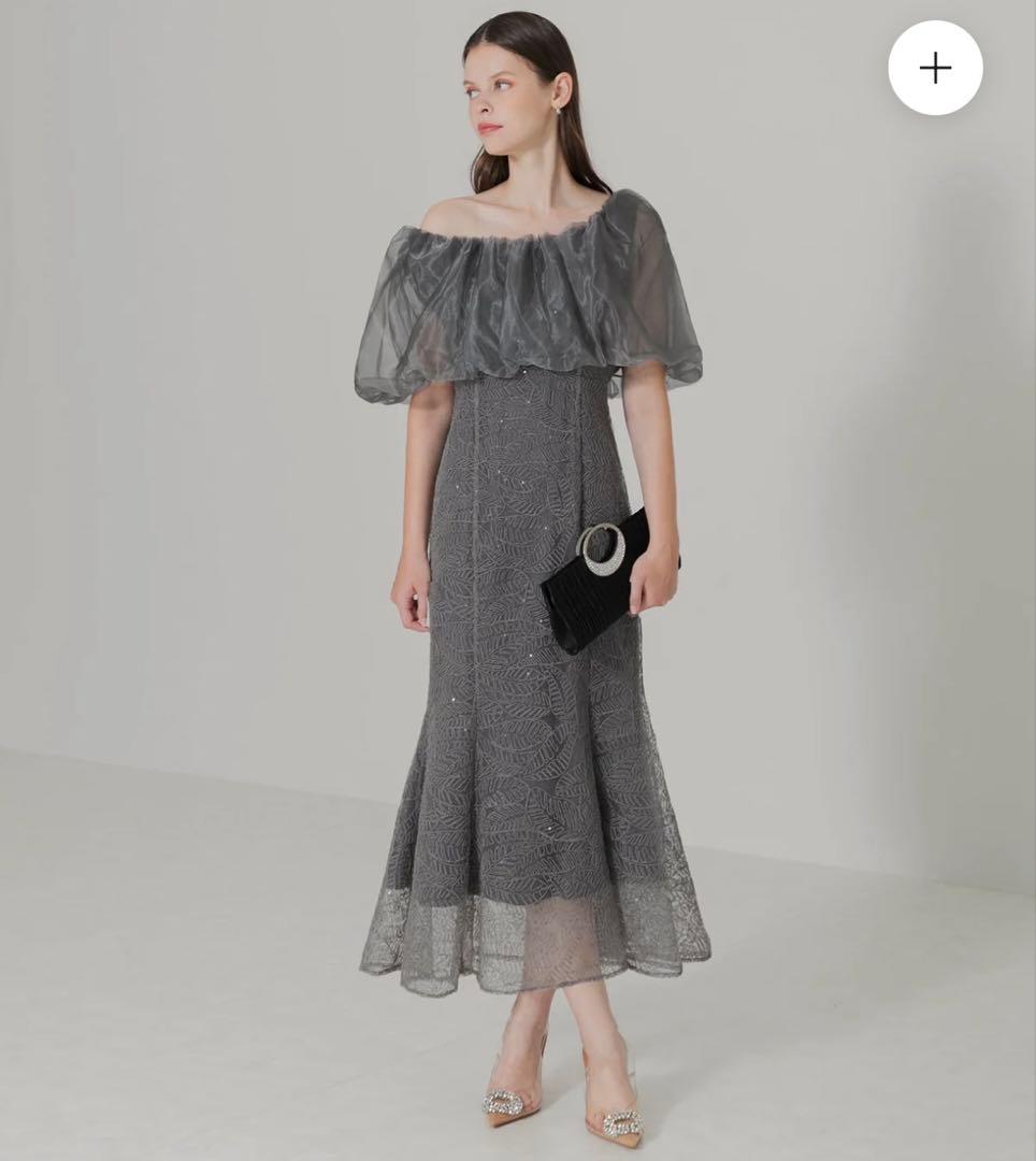 LEJA 2WAYオフショルダーパフスリーブマーメイドドレス