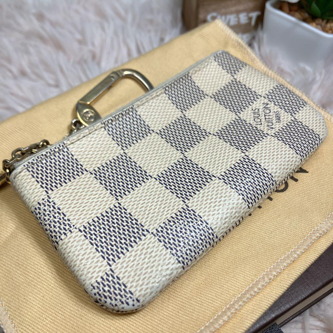 ！美品！ ルイヴィトン ダミエ アズール ポシェットクレ ケース 小銭入れ