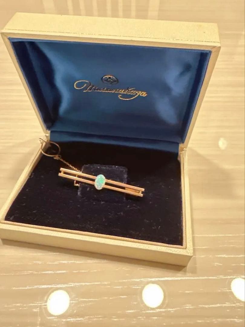 ✨新品・未使用✨ 松坂屋（Matsuzakaya）K10 オパール付ネクタイピン