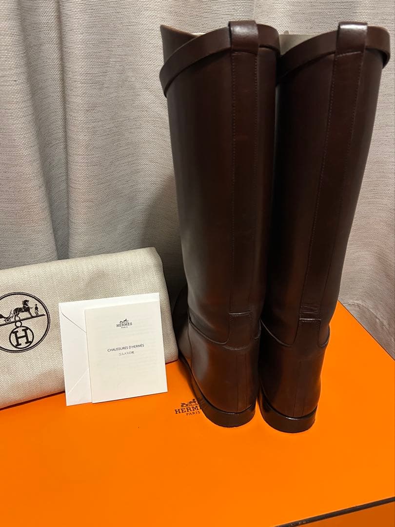 ロ*プ様 HERMES / ジャンピング ケリー シルバー金具 ブーツ / si