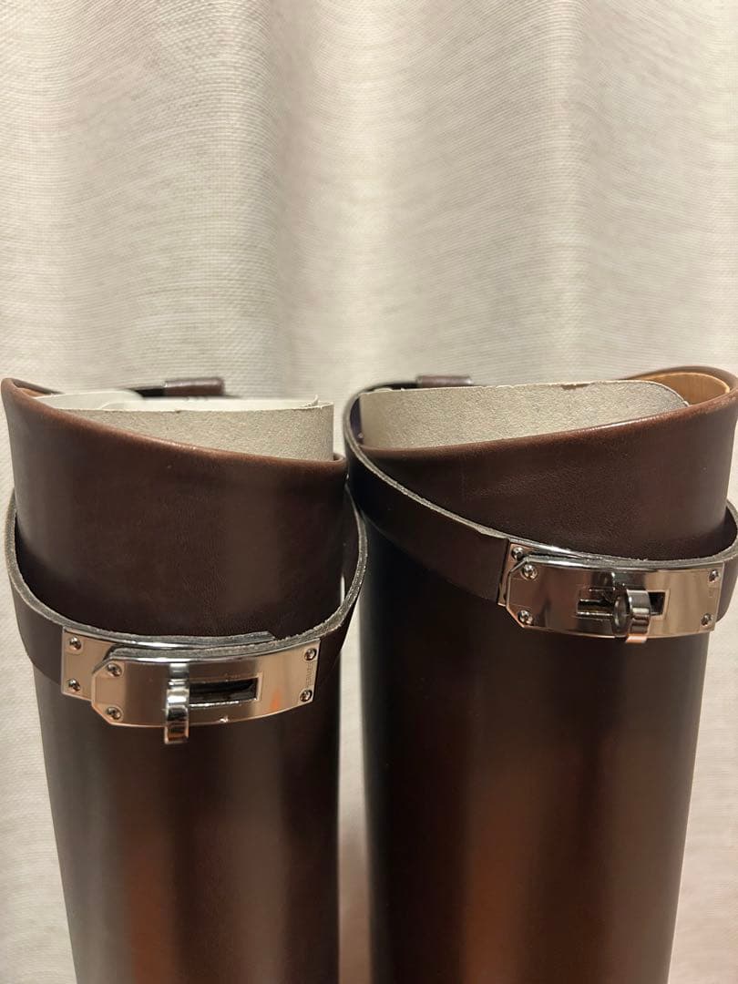 ロ*プ様 HERMES / ジャンピング ケリー シルバー金具 ブーツ / si