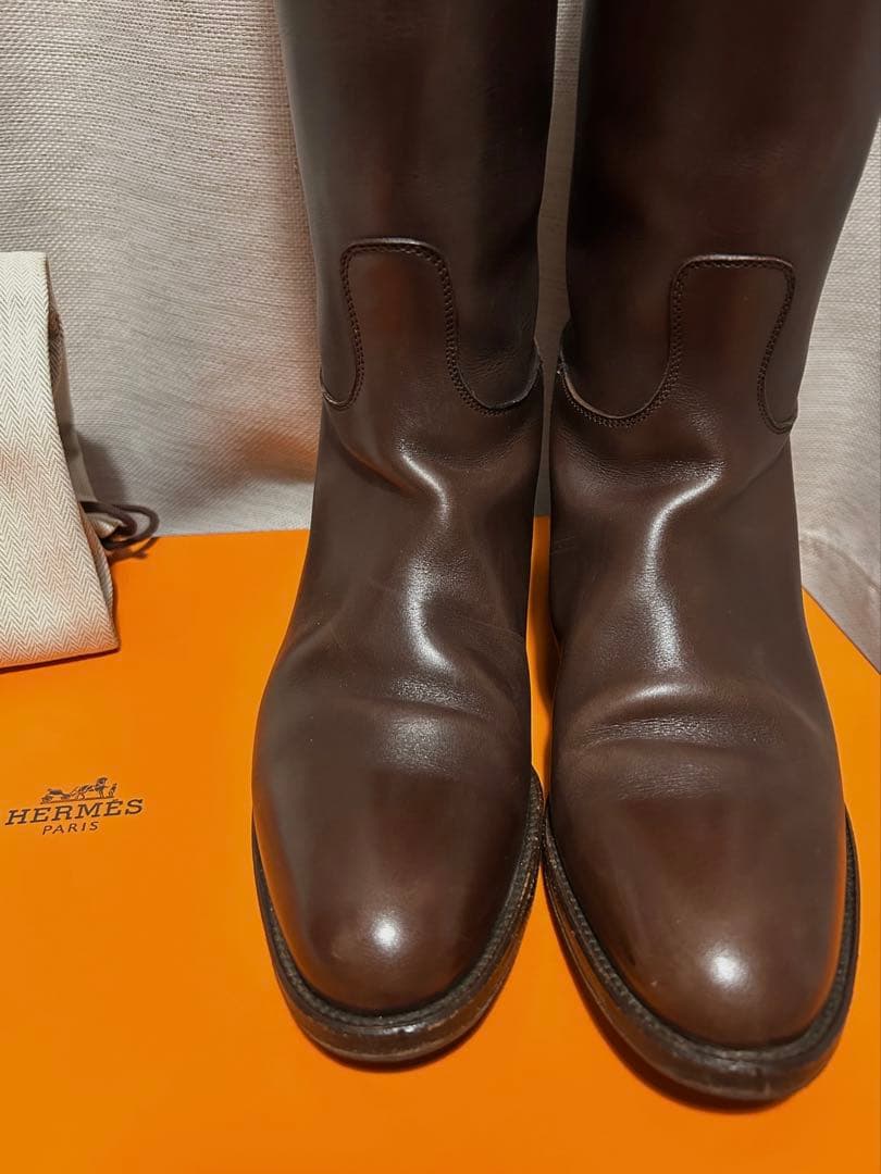 ロ*プ様 HERMES / ジャンピング ケリー シルバー金具 ブーツ / si