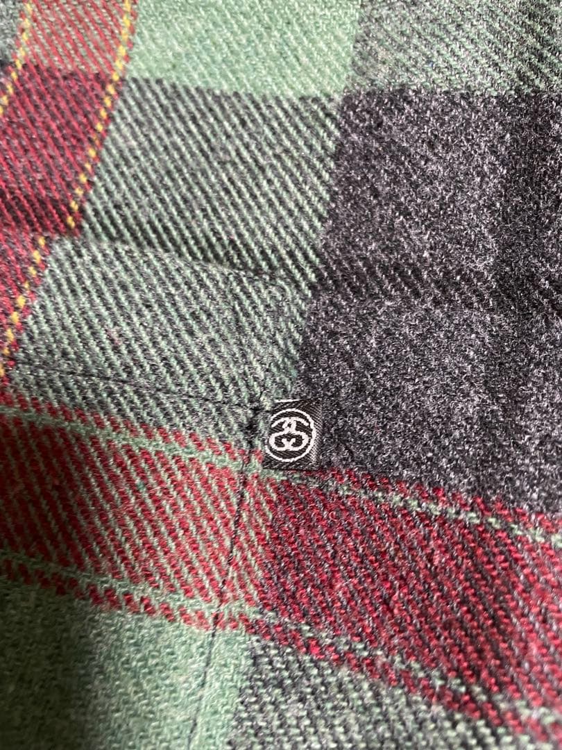 90s STUSSY BURLY GEAR チェックベスト USA製